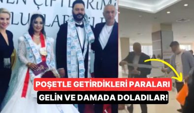 Esra Erol’un Eşi Ali Özbir de Akıma Uydu! Poşetten Çıkardığı Paraları Gelin ve Damada Taktı!