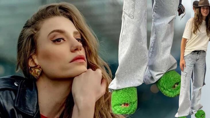 Serenay Sarıkaya’nın gündem olan yeşil terlikllerinin fiyatı dudak uçuklattı!