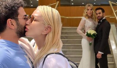 Çağlar Ökten’den 25 yaş büyük eşi Seda Sayan’a: Çiçek karım!