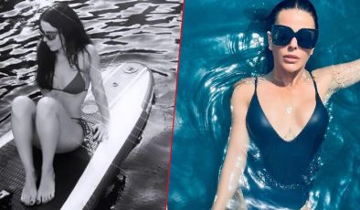 Simge Sağın’ın bitmeyen tatili! Teknede kamera karşısına geçti