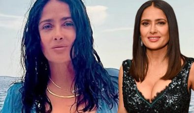 Salma Hayek iddialı pozlarına yenisini ekledi