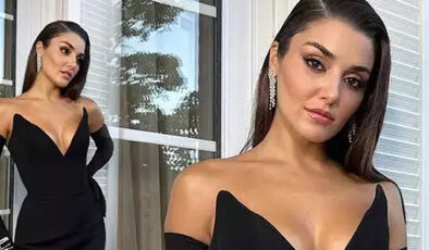 Hande Erçel, dekolteli kıyafetiyle Paris Moda Haftası’nda fırtınalar estirdi